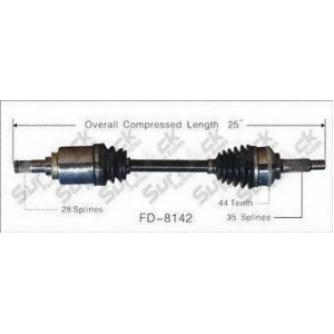Cv Axle Shaft-New Front Left SurTrack Fd-8142 - All