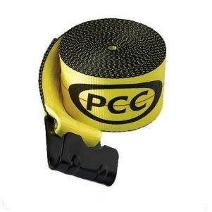 Pacific Cargo Control 4530-Fh 4 X 30' Yellow Winch Strap W/ Flat Hook - All