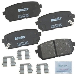 Bendix Cfc1296 Premium Copper Ceramic Brake Pad with Installation Hardware Rear - All
