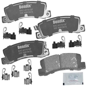 Bendix Cfc325 Premium Copper Ceramic Brake Pad with Installation Hardware Rear - All