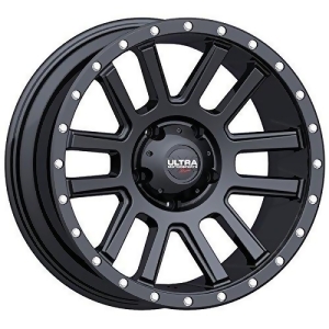 Ultra Wheel 107Sb Xtreme Satin Black with Satin Black X-lok Lip Wheel 20x9 18mm offset - All