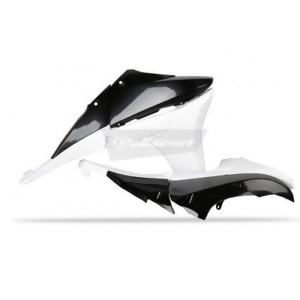 Radiator Scoops W/ Tank Cover Yz450f Black/white - All
