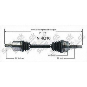 Cv Axle Shaft-New Front Left SurTrack Ni-8210 - All