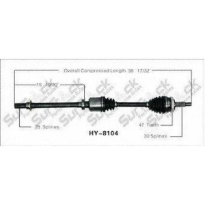 Cv Axle Shaft-New Front Right SurTrack Hy-8104 - All