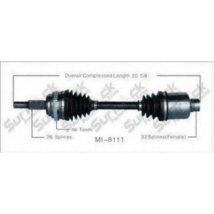 Cv Axle Shaft-New Front Right SurTrack Mi-8111 - All