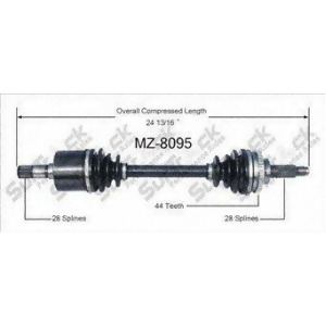 Cv Axle Shaft-New Front Left SurTrack Mz-8095 - All