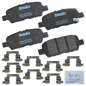 Bendix Cfc1415 Premium Copper Ceramic Brake Pad with Installation Hardware Rear - All