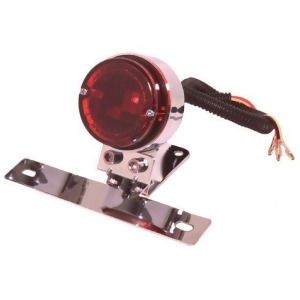 Emgo 62-21514 Classic 2 1/4in. Taillight w/License Plate Mount Chrome - All