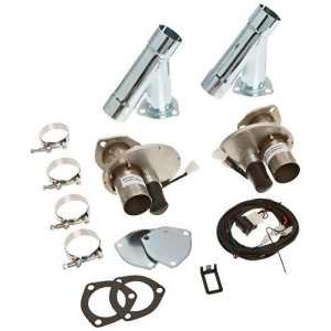 Doug's Headers Dec225ak 2-1/4 Exhaust Electric Cut-Out with Hook-Up Kit Pair - All