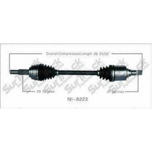 Cv Axle Shaft-New Front Left SurTrack Ni-8223 fits 07-12 Sentra - All