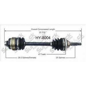 Cv Axle Shaft-New Front Left SurTrack Hy-8004 fits 92-98 Sonata - All