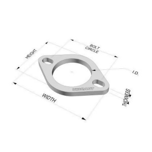 Vibrant 1474S Stainless Steel 2-Bolt Exhaust Flange - All
