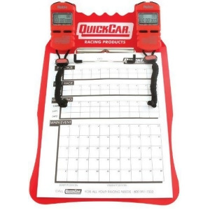 Quickcar Racing Products 51-051 Red Acrylic Clipboard Dual Timing System Kit - All