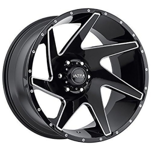 Ultra Wheel 206Bm Vortex Gloss Black with Milled Accents and Clear-Coat Wheel - All