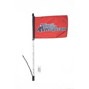 Gorilla Whips 20 color 3' Led Xtreme Whip with red Safety Flag and Wireless - All