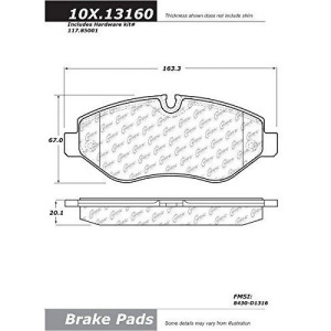 Centric 106.13160 Posi Quiet Premium Extended Wear Brake Pad with Hardware - All