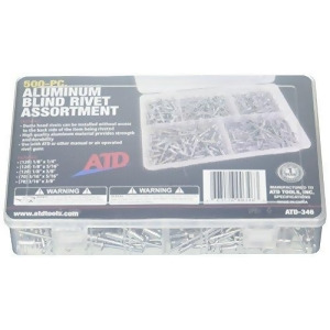 Atd Tools Atd-346 500 Pc. Aluminum Blind Rivet Assortment 1 Pack - All