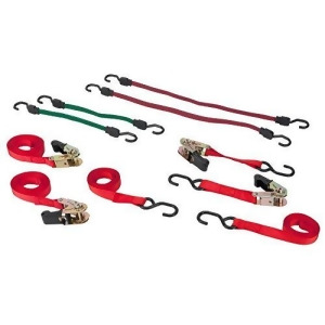 8Pc Tie Down Bungee Set - All