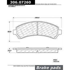 Centric Fleet Performance brake pads front D726 1 box required - All