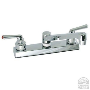 Kitchen Faucet 8In 2 Lever Teacup Plastic Chrome - All