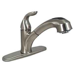 Kitchen Faucet 8In Pull Out Hybrid 1 Lever Ceramic Disc Brushed Nickel - All