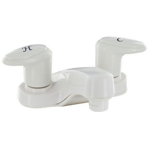 Bathroom Faucet 4In 2 Lever 1/4 Turn Plastic White - All