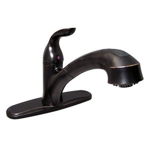 Kitchen Faucet 8In Pull Out Hybrid 1 Lever Ceramic Disc Rubbed Bronze - All
