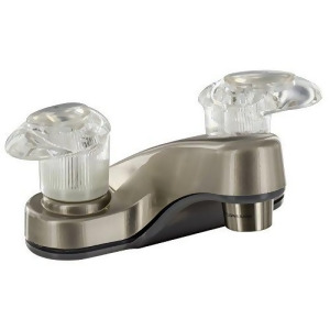 Bathroom Faucet 4In 2 Lever 1/4 Turn Plastic Brushed Nickel - All