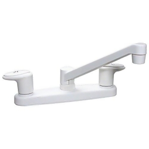 Kitchen Faucet 8In 2 Lever 1/4 Turn Plastic White - All
