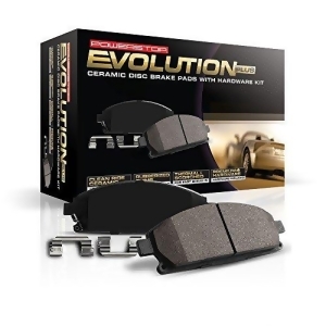 Power Stop 17-1613 Z17 Evolution Plus Clean Ride Ceramic Brake Pad with Premium Hardware Kit Included - All