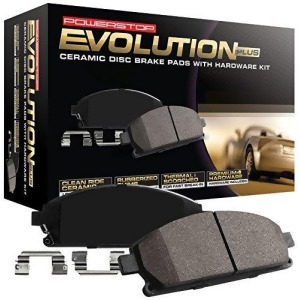 Power Stop 17-1847 Front Z17 Evolution Clean Ride Ceramic Brake Pad with Hardware 1 Pack - All