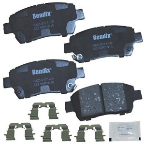 Bendix Cfc822 Premium Copper Ceramic Brake Pad with Installation Hardware Front - All