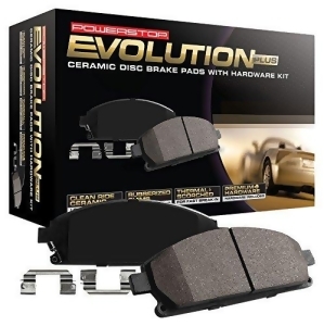 Power Stop 17-1349 Front Z17 Evolution Clean Ride Ceramic Brake Pad with Hardware 1 Pack - All