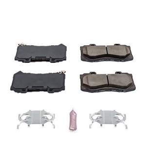 Power Stop 17-1802 Z17 Evolution Plus Clean Ride Ceramic Brake Pad with Premium Hardware Kit Included - All