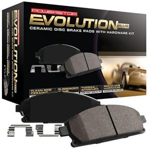 Power Stop 17-1686 Front Z17 Evolution Clean Ride Ceramic Brake Pad with Hardware 1 Pack - All