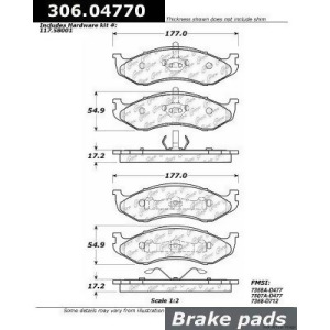 Centric Parts Disc Brake Pad 306.04770 - All