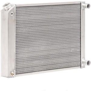 Qualifier Natural Finish Radiator Dual Pass W/dual 1In Core 22.00In X 19.50In For Ls Swap - All