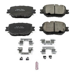 Power Stop 17-1733 Z17 Evolution Plus Clean Ride Ceramic Brake Pad with Premium Hardware Kit Included - All