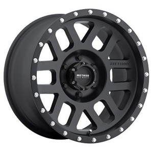 Method Race Wheels Mesh Matte Black Wheel with Stainless Steel Accent Bolts 20x9 18 mm offset - All
