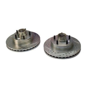Baer 05577-020 Sport Rotors Slotted Drilled Zinc Plated Front Brake Rotor Set Pair - All