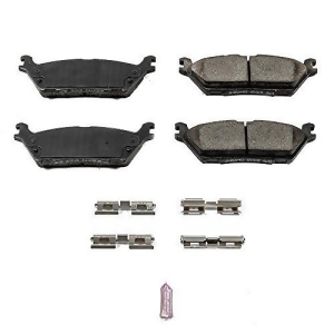 Power Stop 17-1790 Z17 Evolution Plus Clean Ride Ceramic Brake Pad with Premium Hardware Kit Included - All