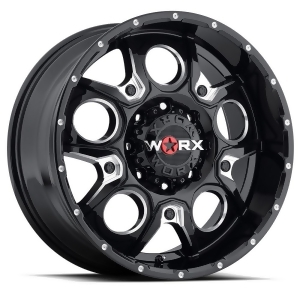 Worx 809Bm Rebel Gloss Black with Milled Accents and Clear-Coat Wheel 20x9 18mm offset - All