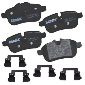 Bendix Cfm1433 Premium Copper Semi-Metallic Brake Pad with Installation Hardware Rear - All