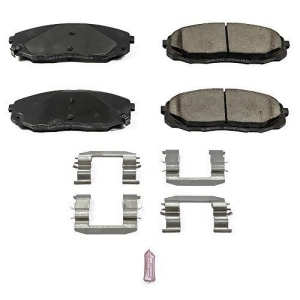 Power Stop 17-1814 Front Z17 Evolution Clean Ride Ceramic Brake Pad with Hardware 1 Pack - All
