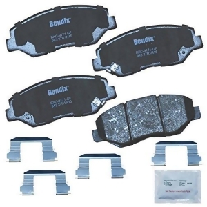 Bendix Cfc943 Premium Copper Ceramic Brake Pad with Installation Hardware Front - All