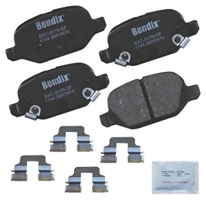 Bendix Cfc1744 Premium Copper Ceramic Brake Pad with Installation Hardware Rear - All