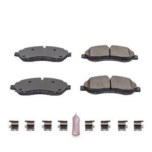 Power Stop 17-1774 Z17 Evolution Plus Clean Ride Ceramic Brake Pad with Premium Hardware Kit Included - All