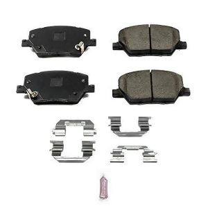 Power Stop 17-1811 Z17 Evolution Plus Clean Ride Ceramic Brake Pad with Premium Hardware Kit Included - All