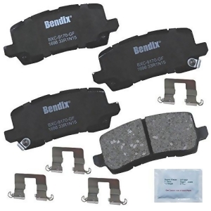 Bendix Cfc1698 Premium Copper Ceramic Brake Pad with Installation Hardware Rear - All