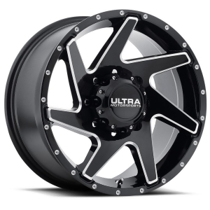 Ultra Wheel 206Bm Vortex Gloss Black with Milled Accents and Clear-Coat Wheel 20x9 18mm offset - All